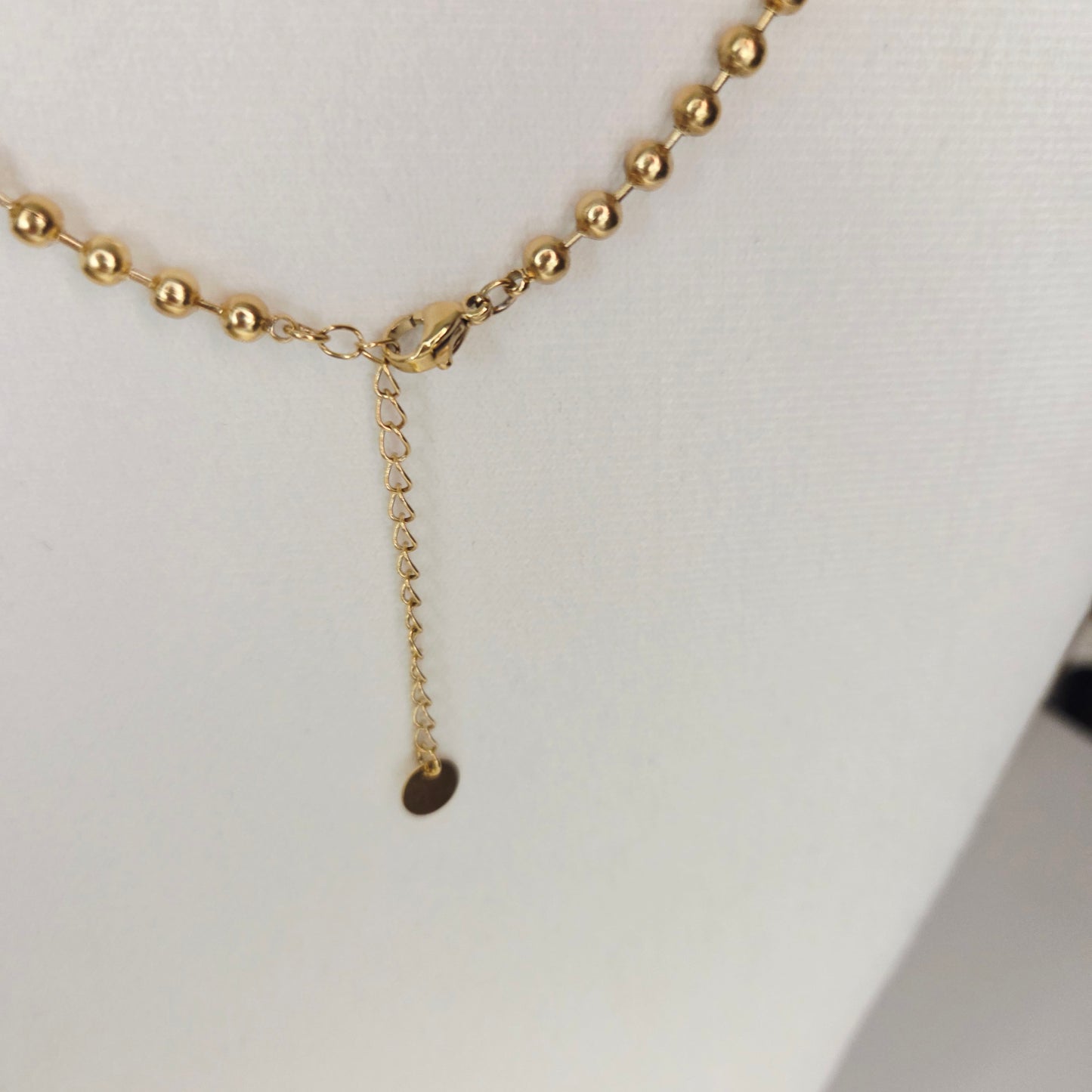 Collier Y en acier inoxydable doré