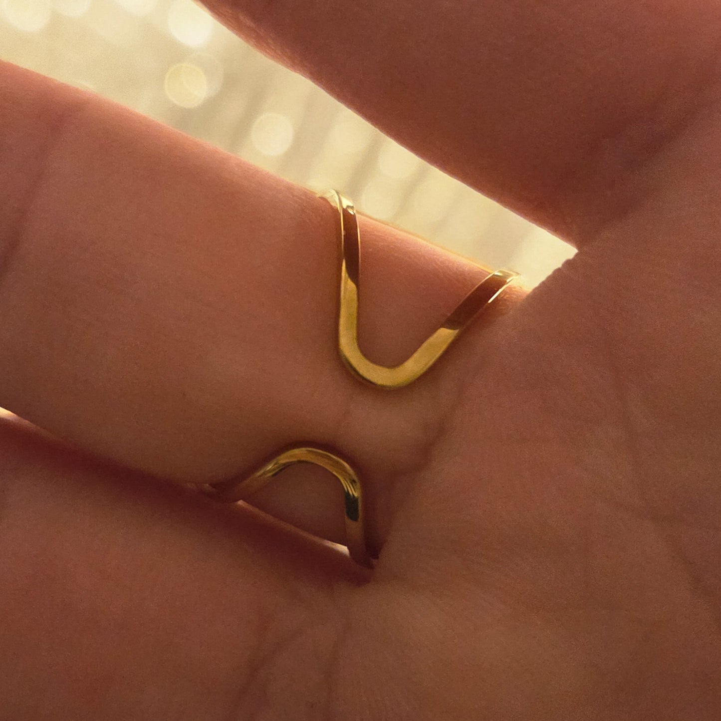 Bague large ajustable en acier inoxydable effet martelé