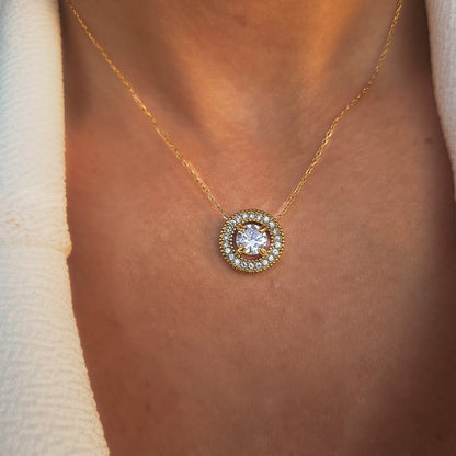 Collier Halo doré – autre vue