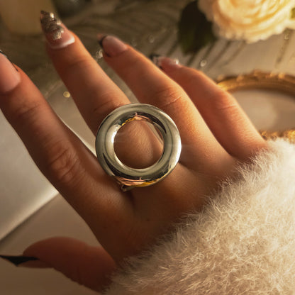 Bague cercle design ajustable – autre vue
