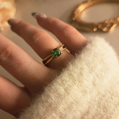 Bague lune et étoile ajustable – autre vue