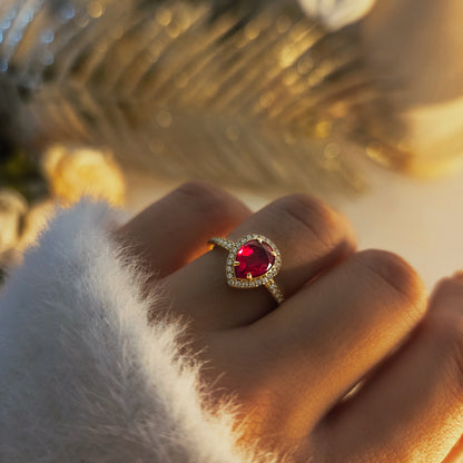 Bague pierre poire – autre vue
