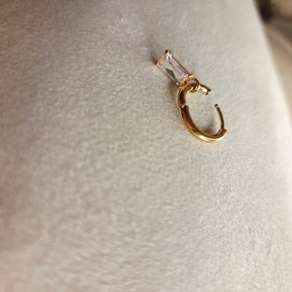 Créoles avec pendentif cristal – autre vue