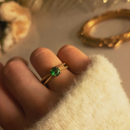Bague lune et étoile ajustable – vue principale