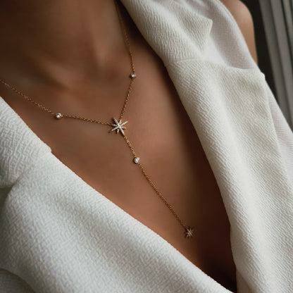 Collier sautoir doré étoile – vue principale