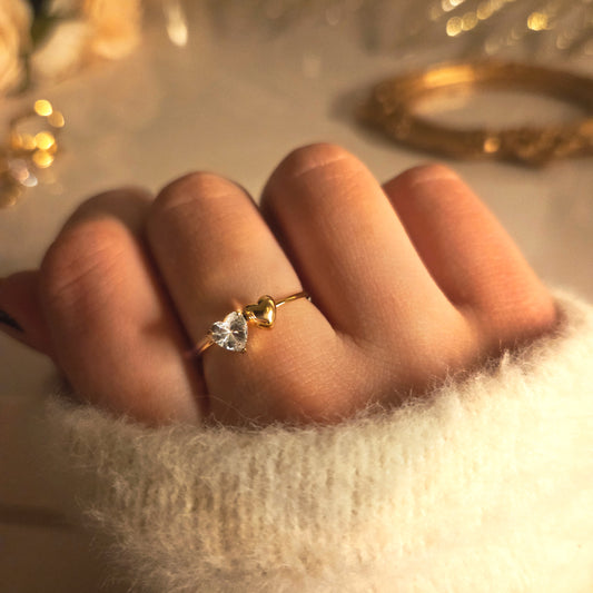 Bague Cœur Dorée – Minimaliste & romantique