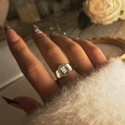 Bague pierre rectangle ajustable – autre vue