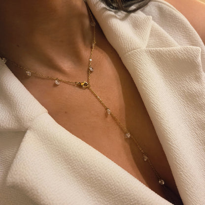 Collier de corps doré avec zircons – vue principale