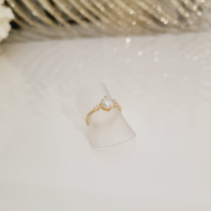 Bague Paribell doré en argent sterling 925 plaquée or avec pierre précieuse moissanite, pierre la plus brillante du monde