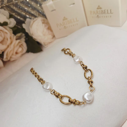 Bracelet maillons dorés et perles – autre vue