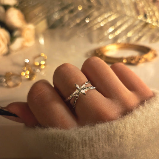 Bague Fleur Argentée – Élégance délicate & design raffiné