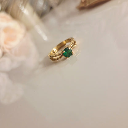 Bague lune et étoile ajustable – détail du bijou