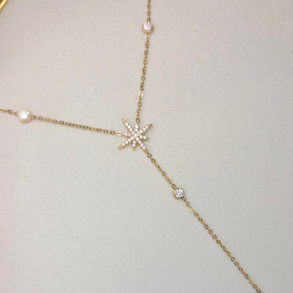 Collier sautoir doré étoile – autre vue