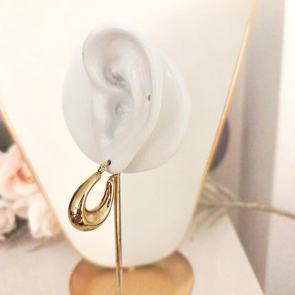 Boucles d’oreilles goutte épaisses dorées